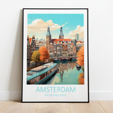 Amsterdam i Holland - plakat 2 - Just Karikatur