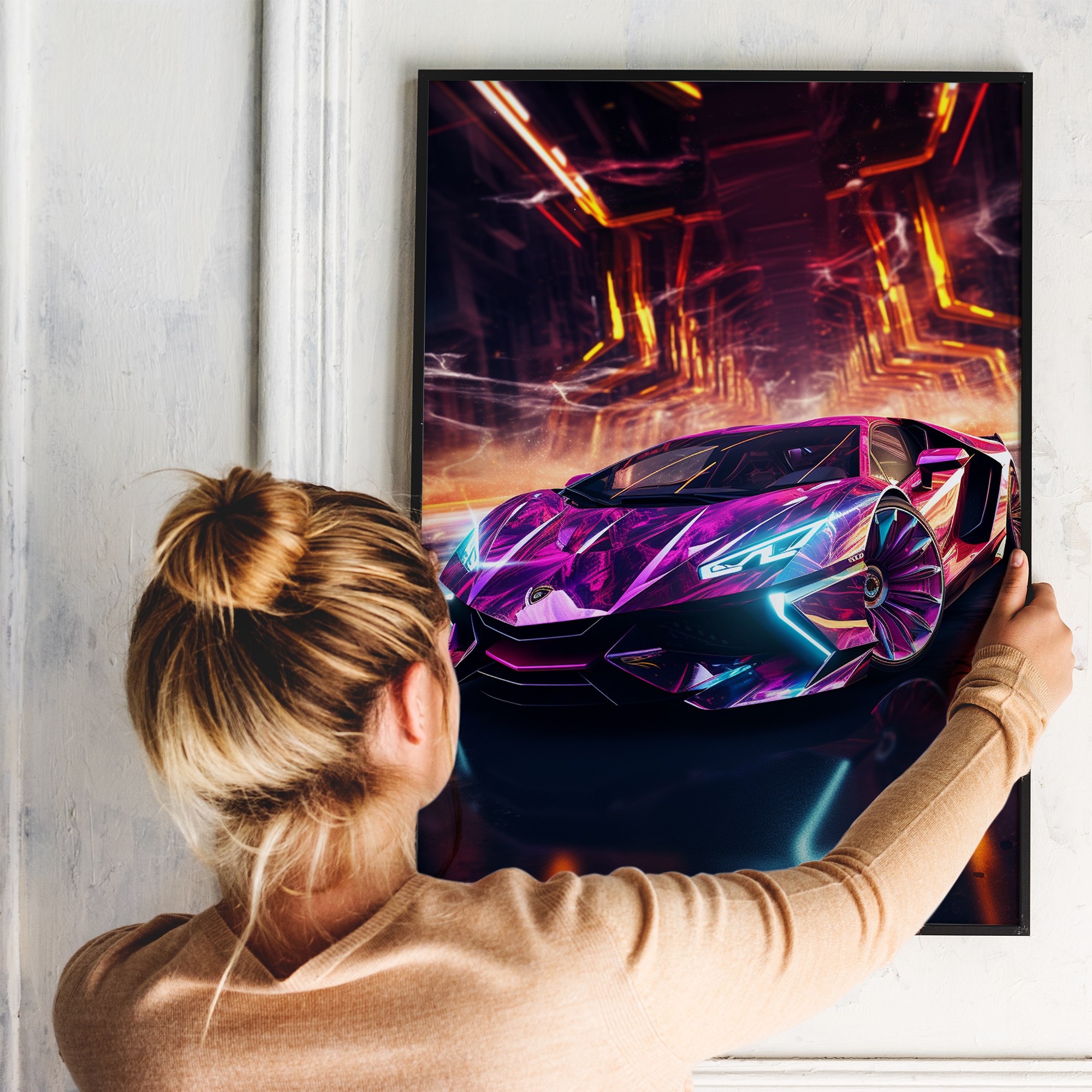 Futuristisk Lamborghini - plakat 6 - Just Karikatur