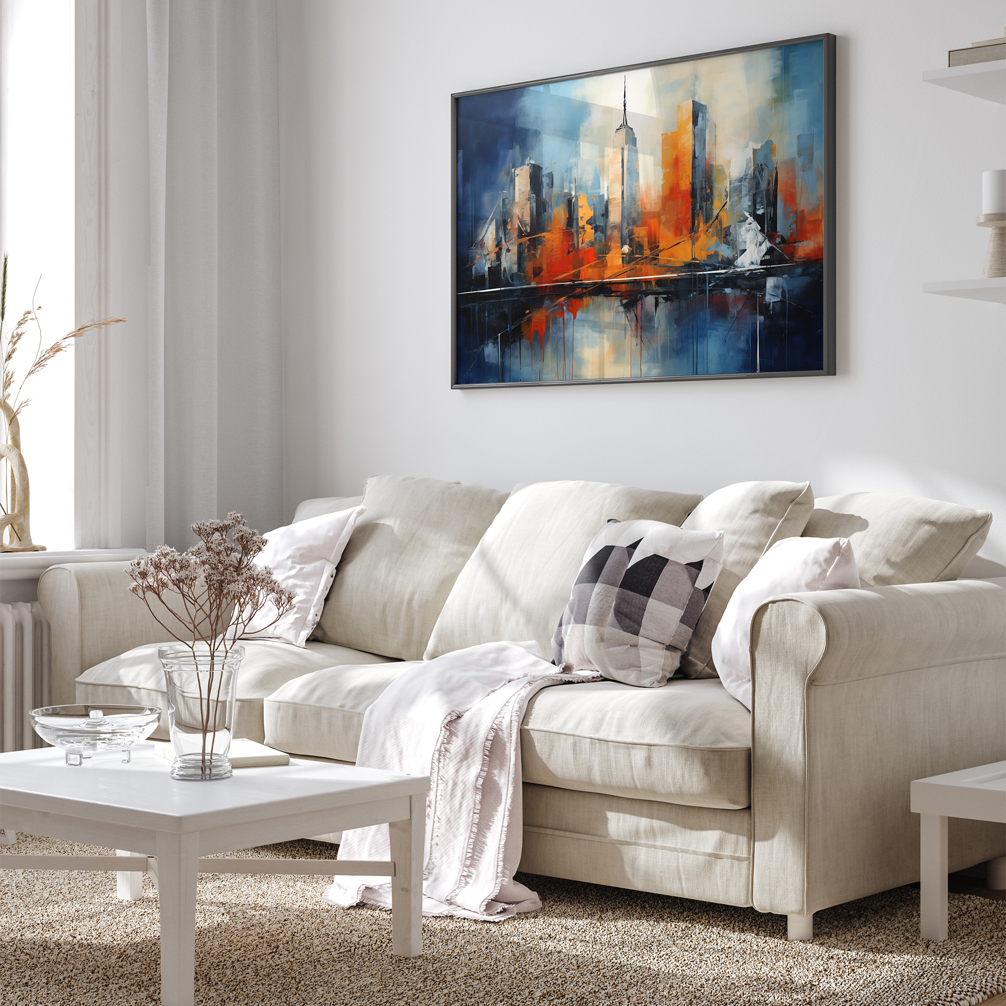 Abstrakt bymaleri - plakat 1 - Just Karikatur