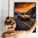 Porsche 911 - plakat 3 - Just Karikatur