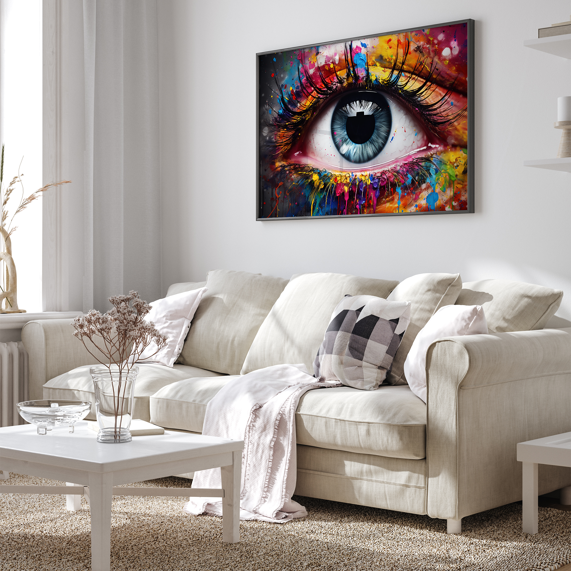 Blå øje - plakat 1 - Just Karikatur