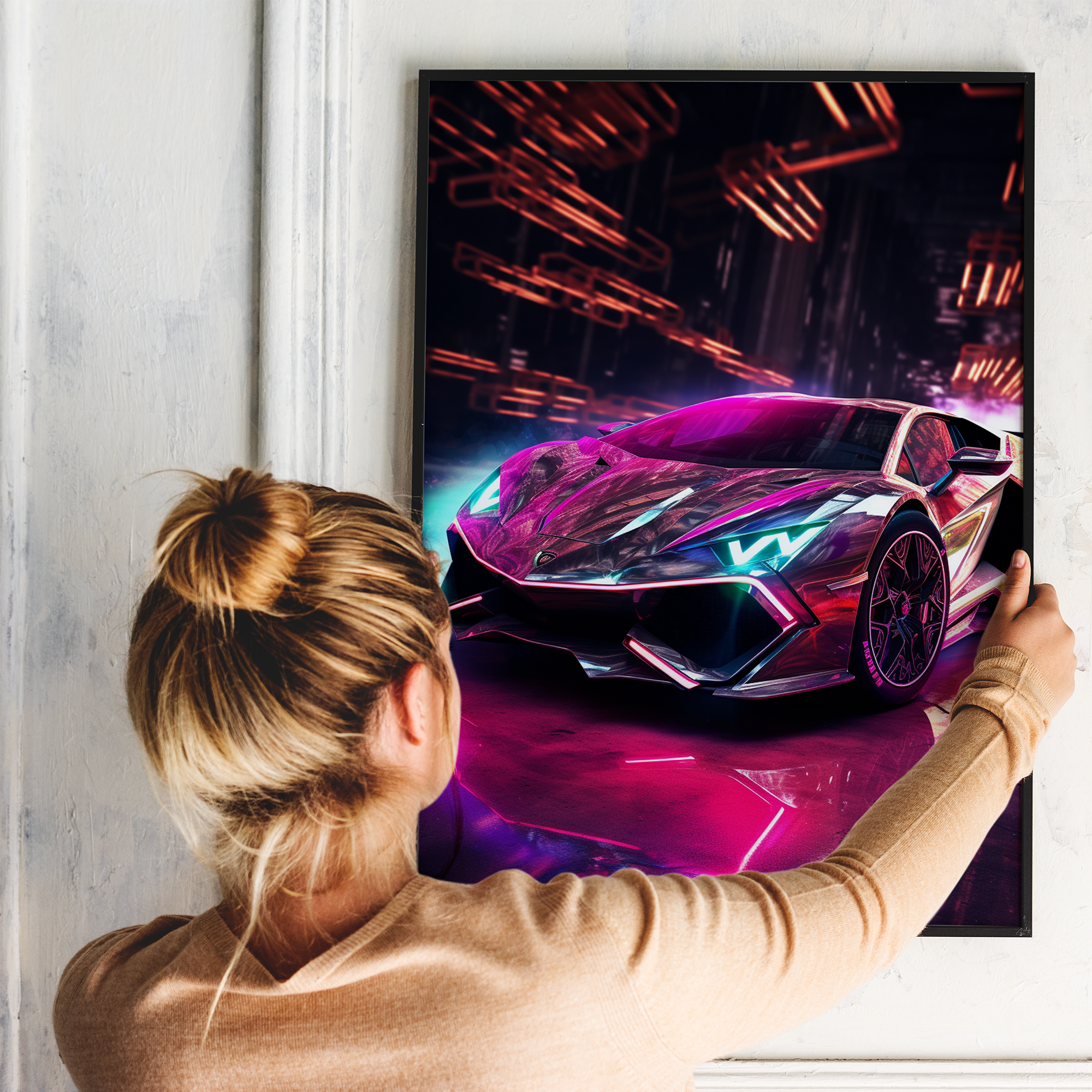 Futuristisk Lamborghini - plakat 10 - Just Karikatur