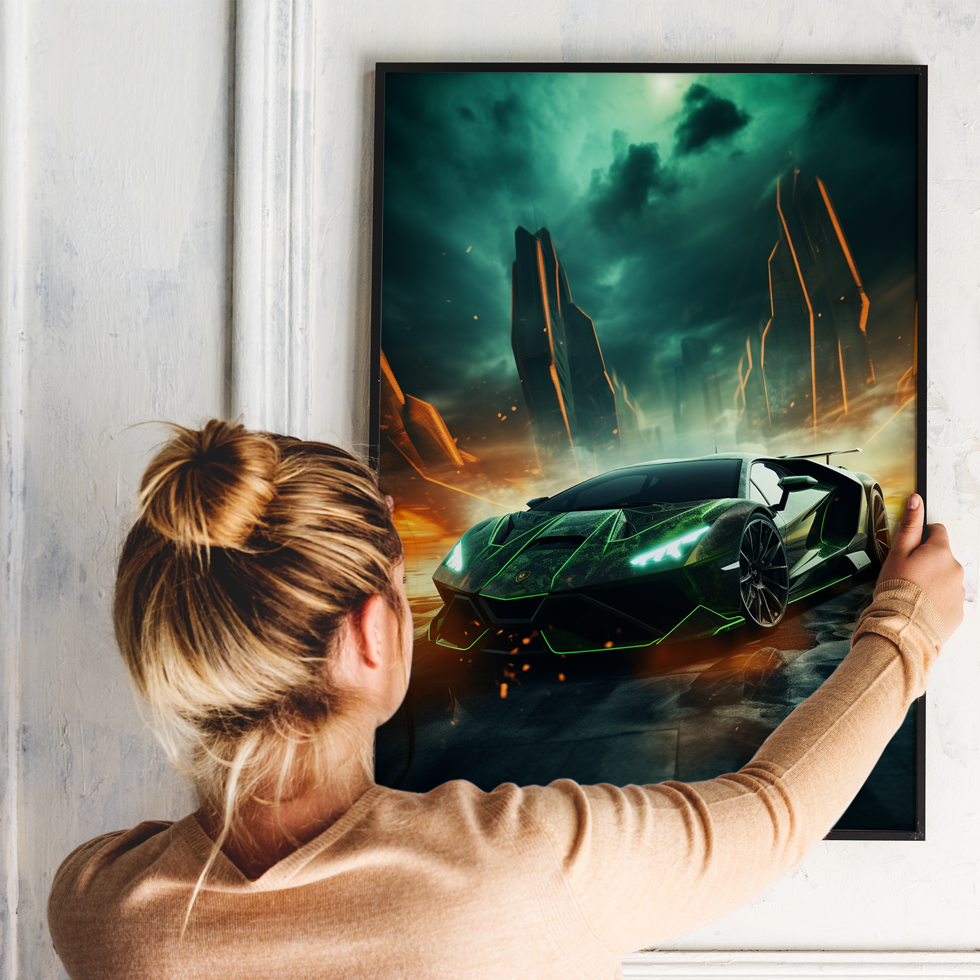 Futuristisk Lamborghini - plakat 3 - Just Karikatur
