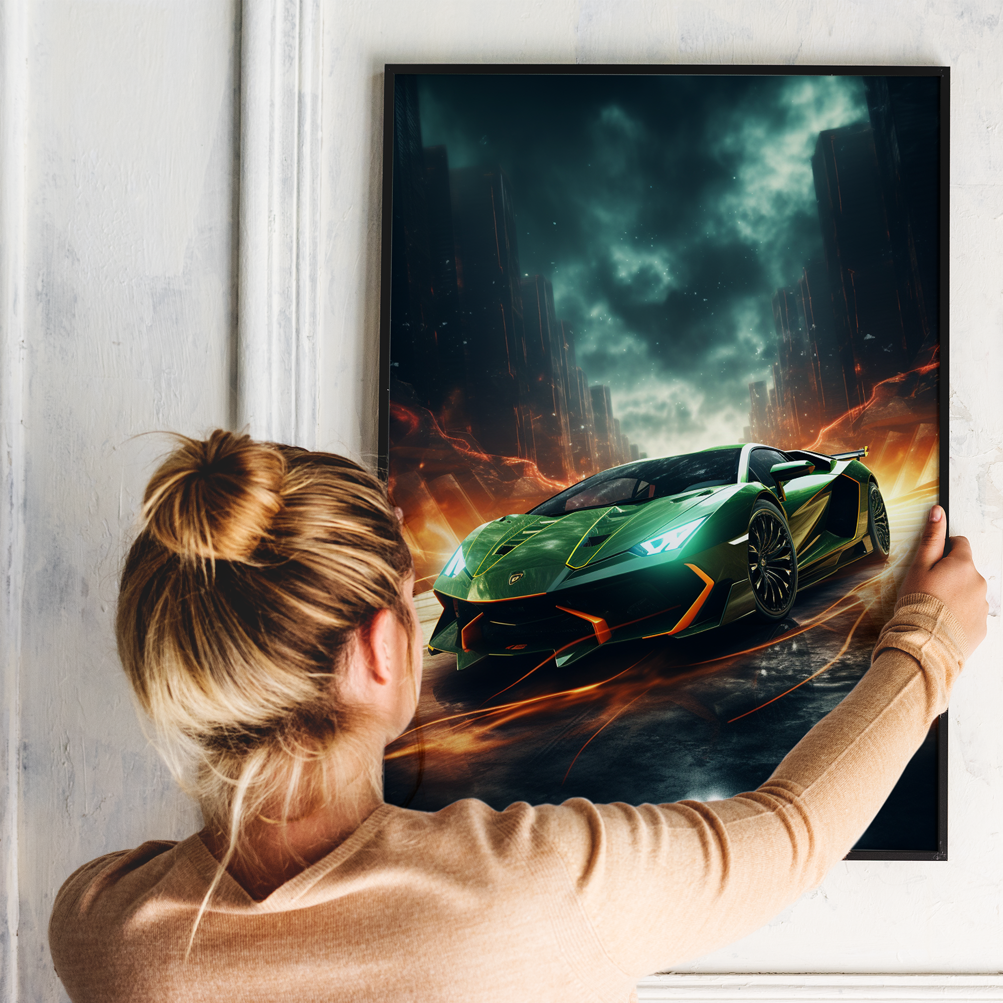 Futuristisk Lamborghini - plakat 4 - Just Karikatur