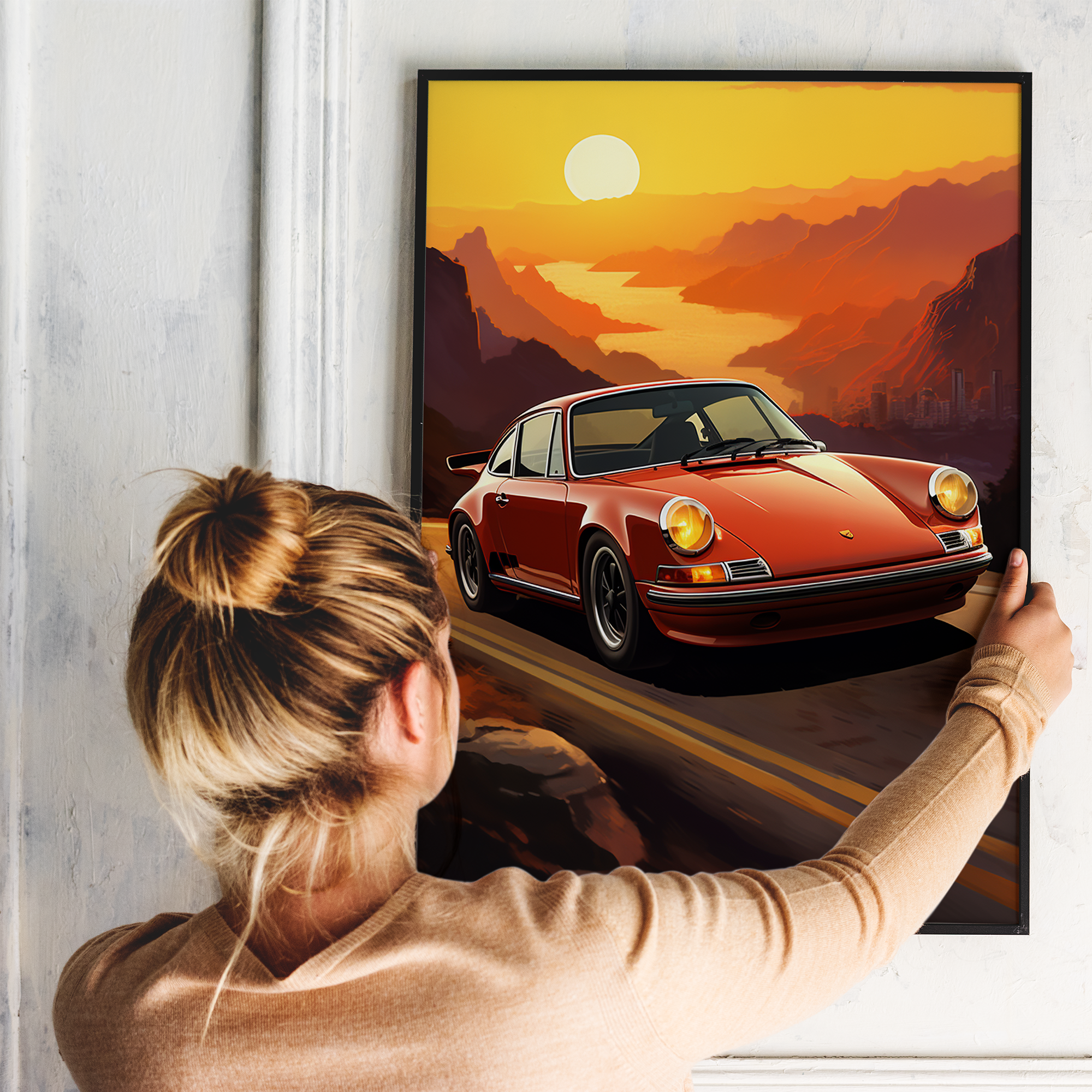 Porsche 911 - plakat 1 - Just Karikatur