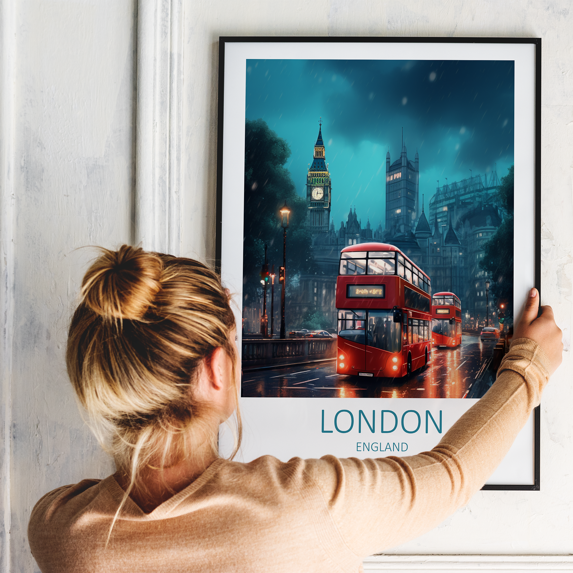 London i England - plakat 1 - Just Karikatur