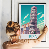 Leaning Tower Of Pisa - plakat - Just Karikatur