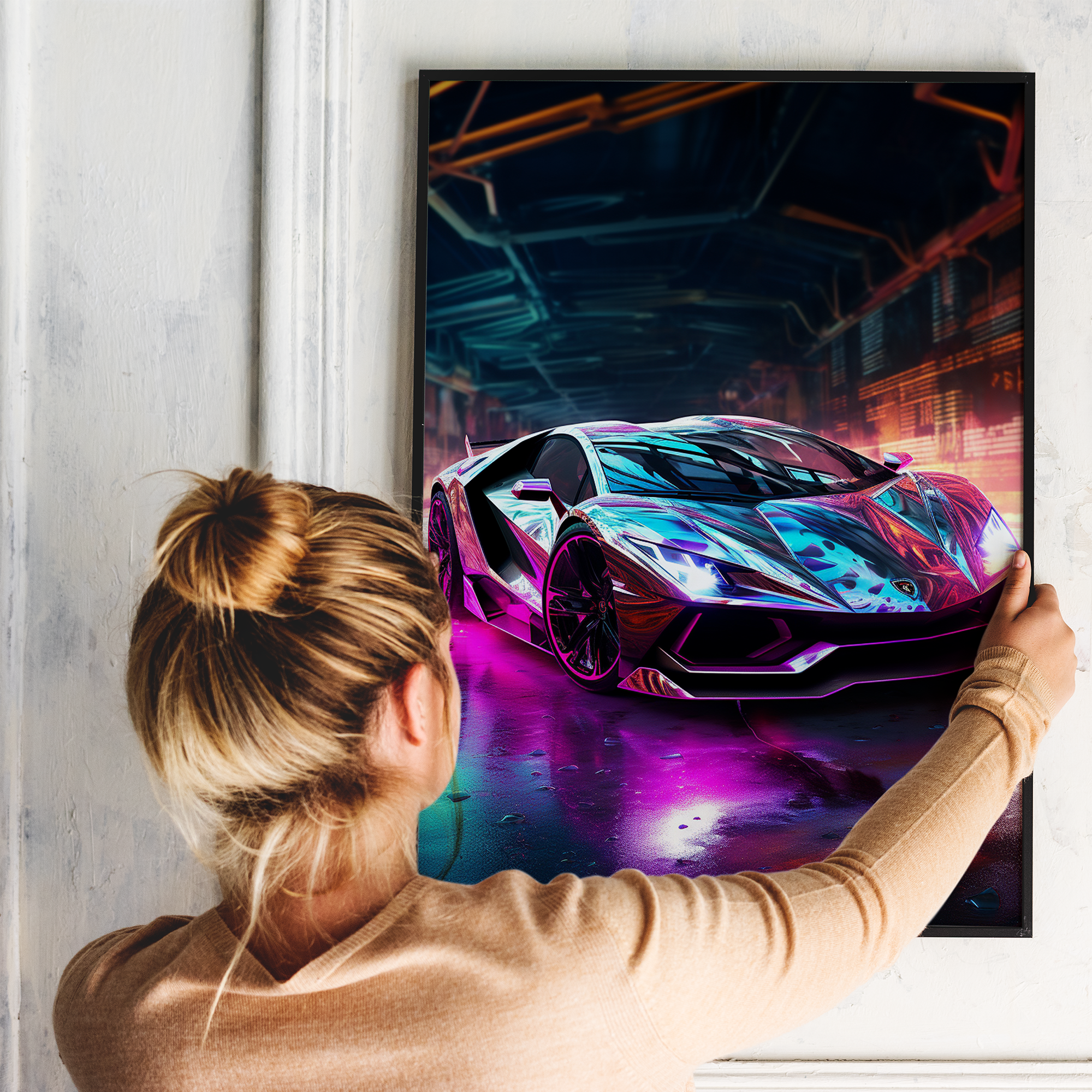 Futuristisk Lamborghini - plakat 5 - Just Karikatur