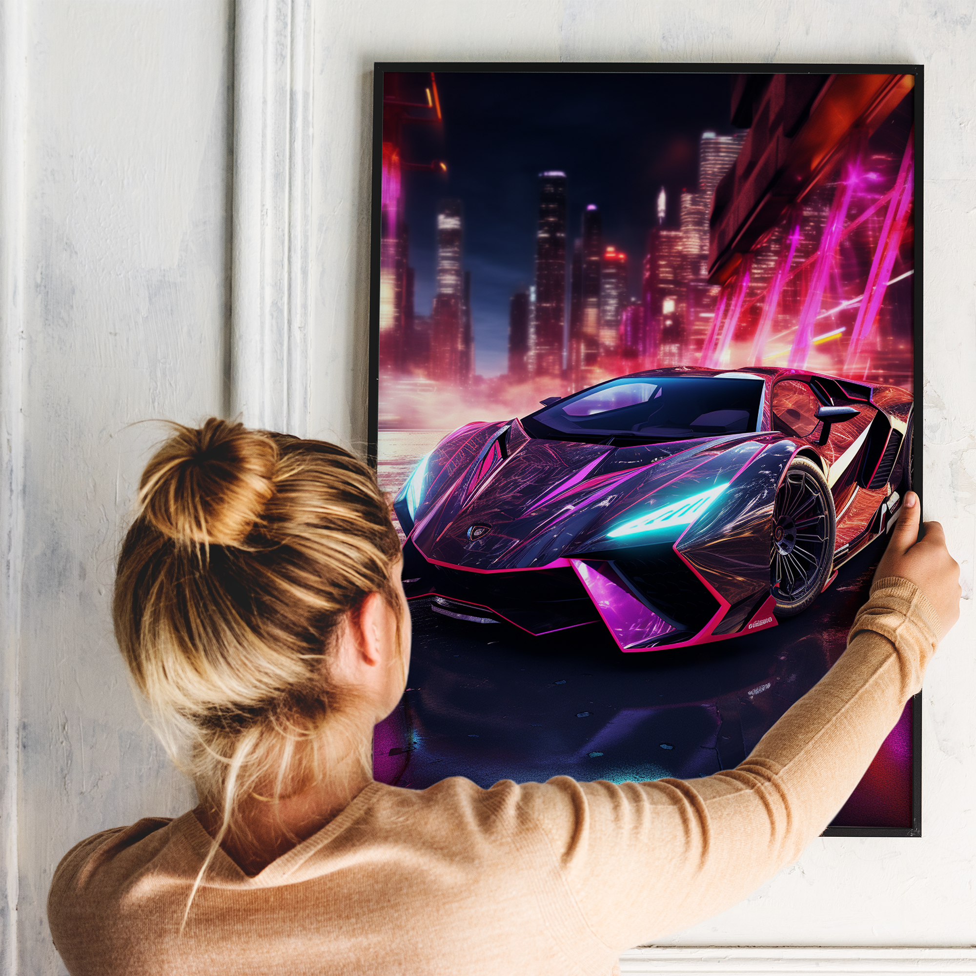 Futuristisk Lamborghini - plakat 2 - Just Karikatur