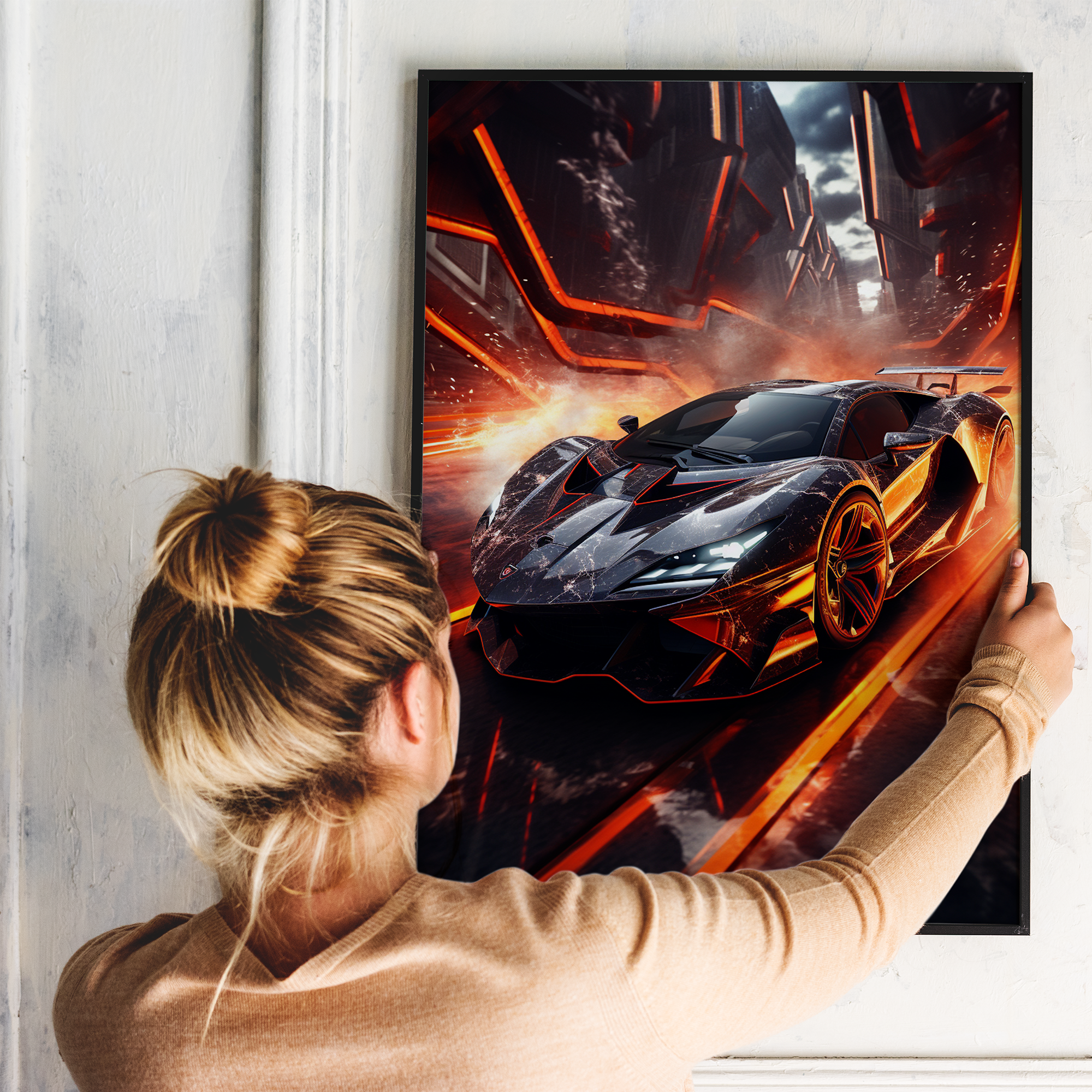 Futuristisk Lamborghini - plakat 7 - Just Karikatur