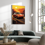 Porsche 911 - plakat 1 - Just Karikatur