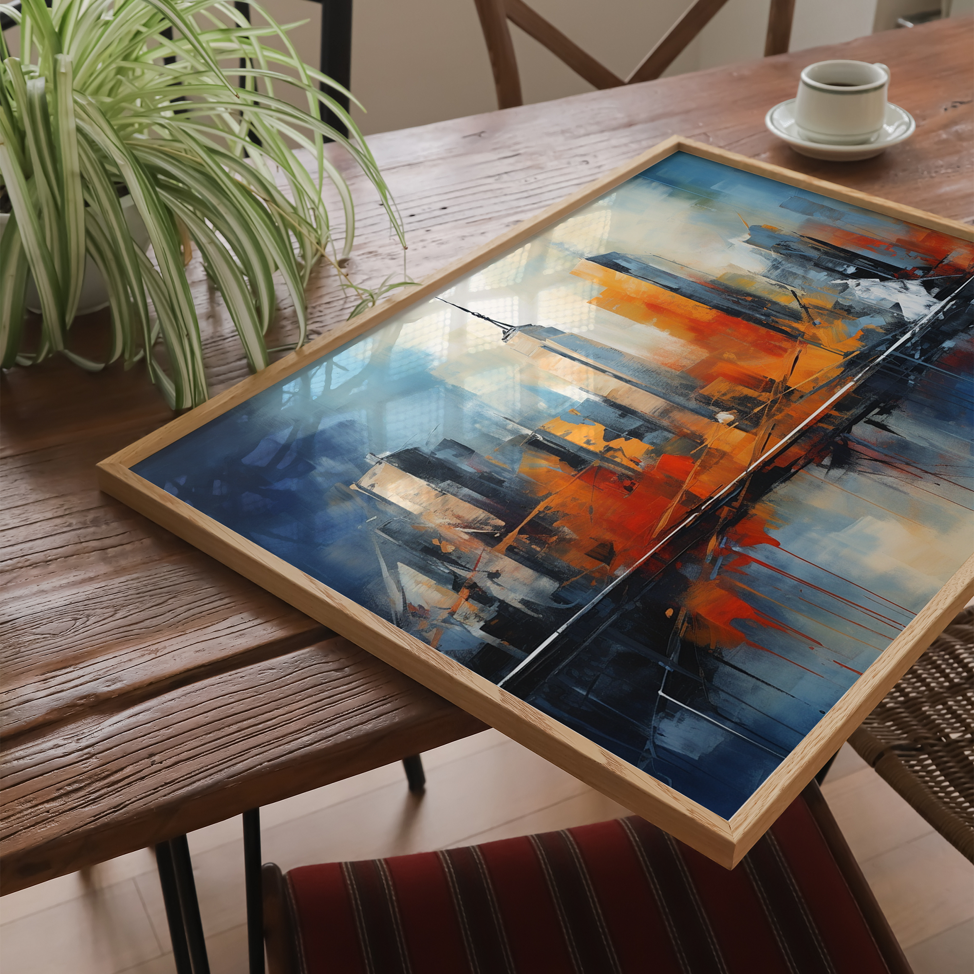 Abstrakt bymaleri - plakat 1 - Just Karikatur