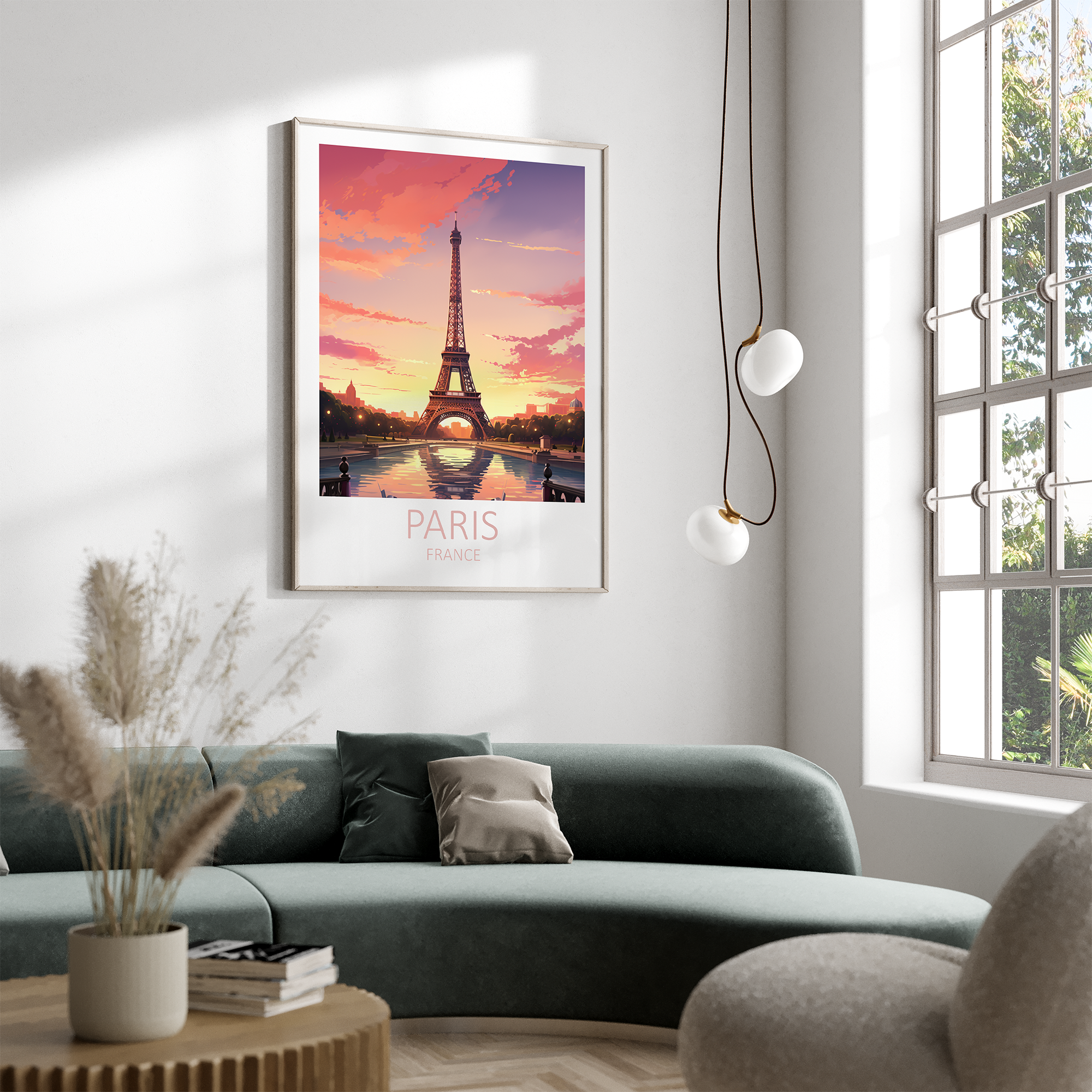 Eiffel Tower i Paris - plakat 1 - Just Karikatur