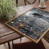 Under regnvej med paraply - plakat 1 - Just Karikatur