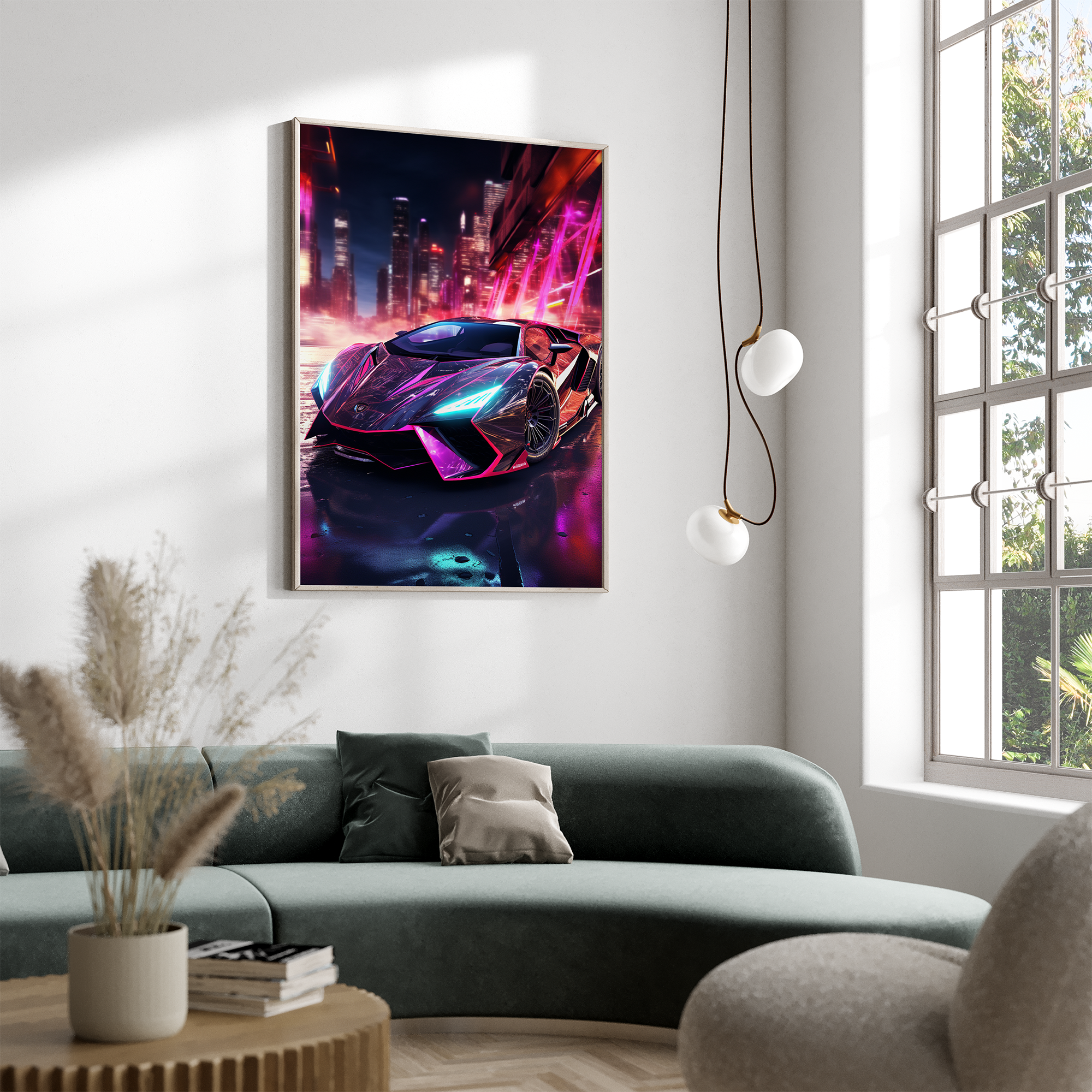 Futuristisk Lamborghini - plakat 2 - Just Karikatur