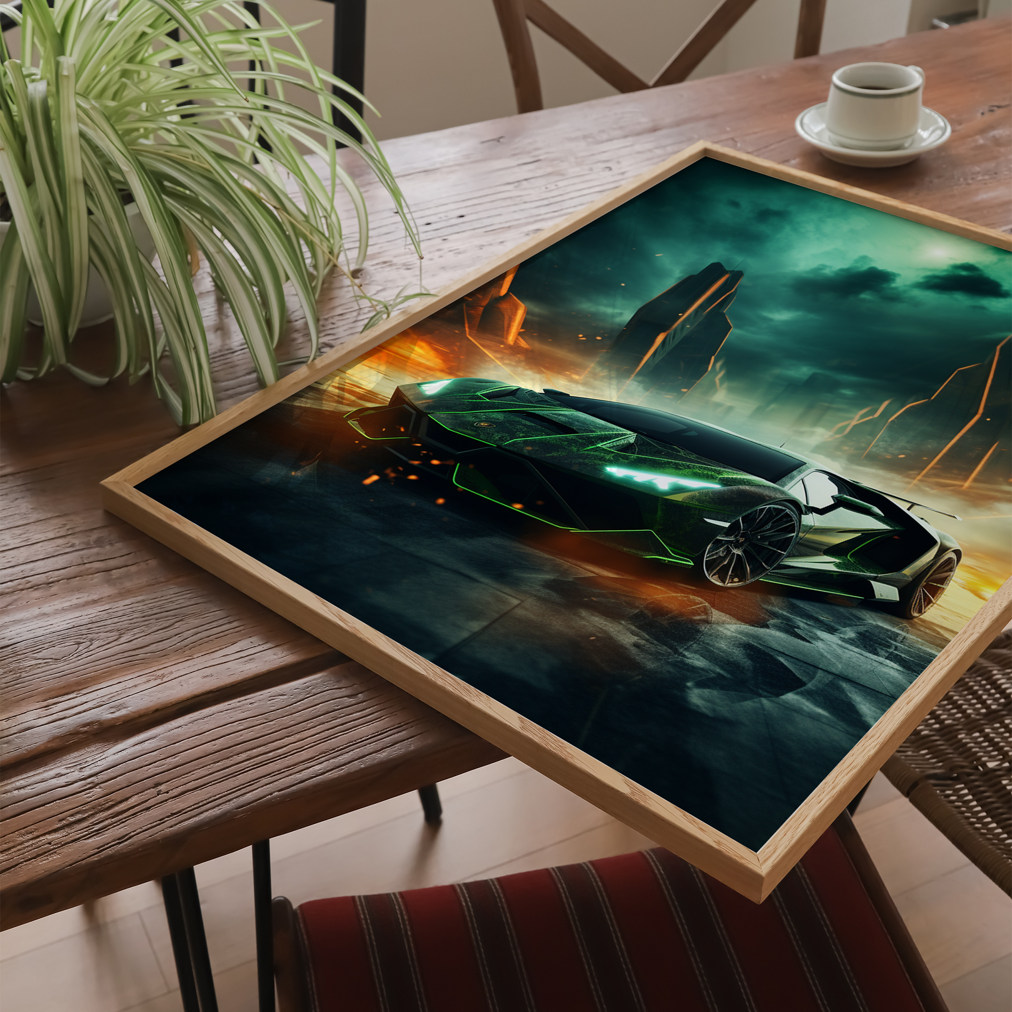 Futuristisk Lamborghini - plakat 3 - Just Karikatur