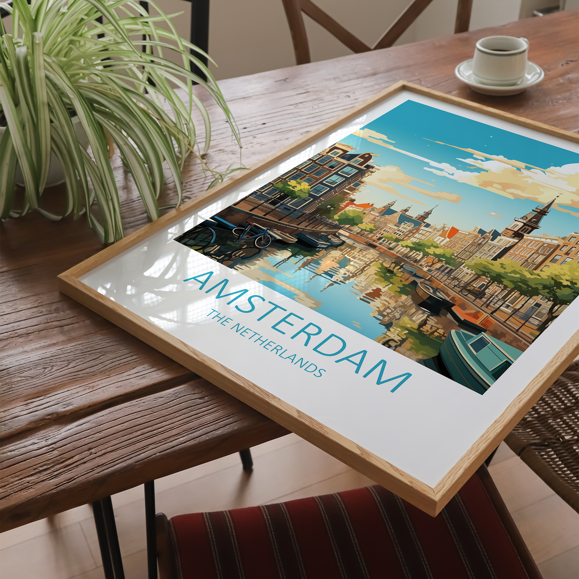 Amsterdam i Holland - plakat 4 - Just Karikatur