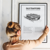 Old Trafford Manchester United – stadion plakat - Just Karikatur