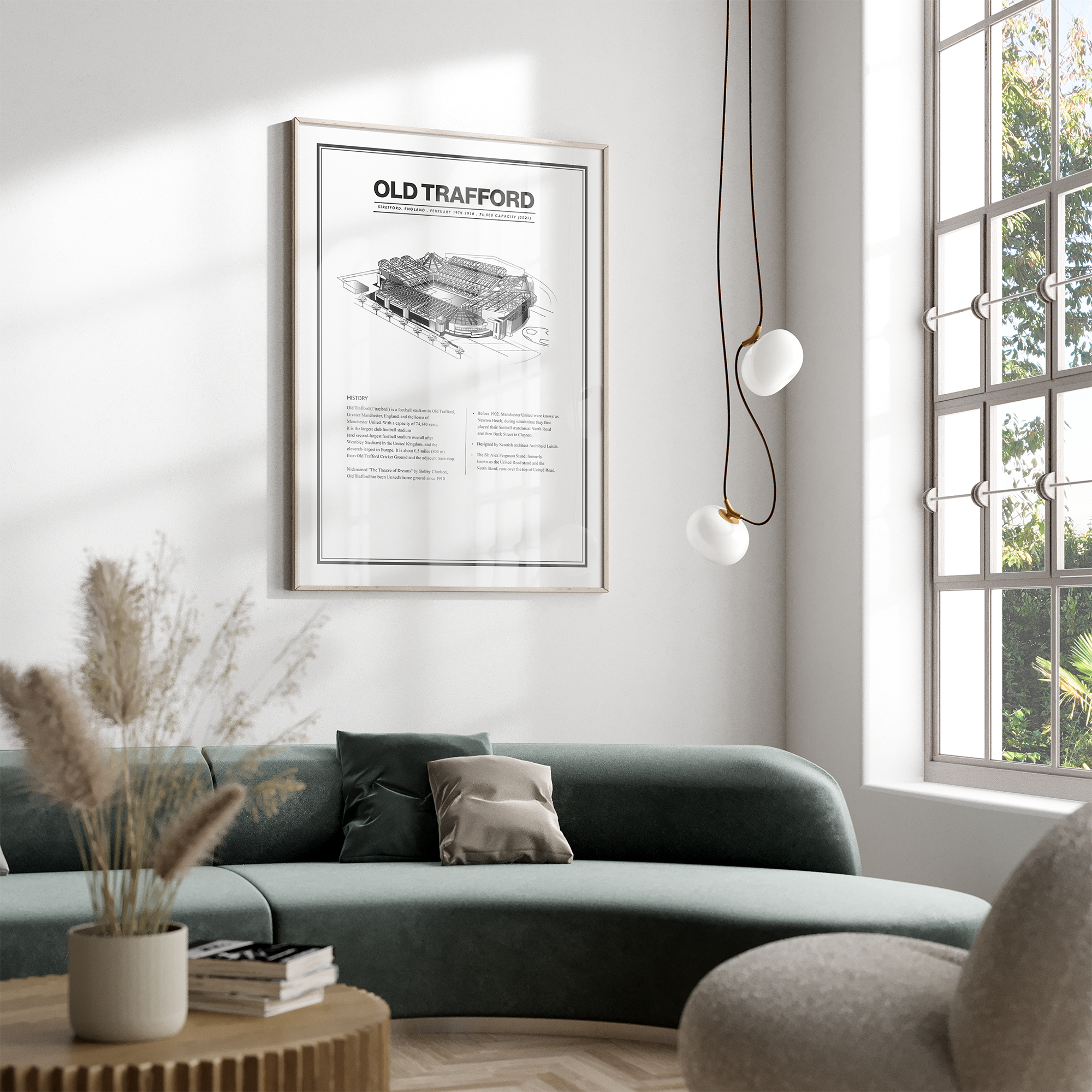 Old Trafford Manchester United – stadion plakat - Just Karikatur