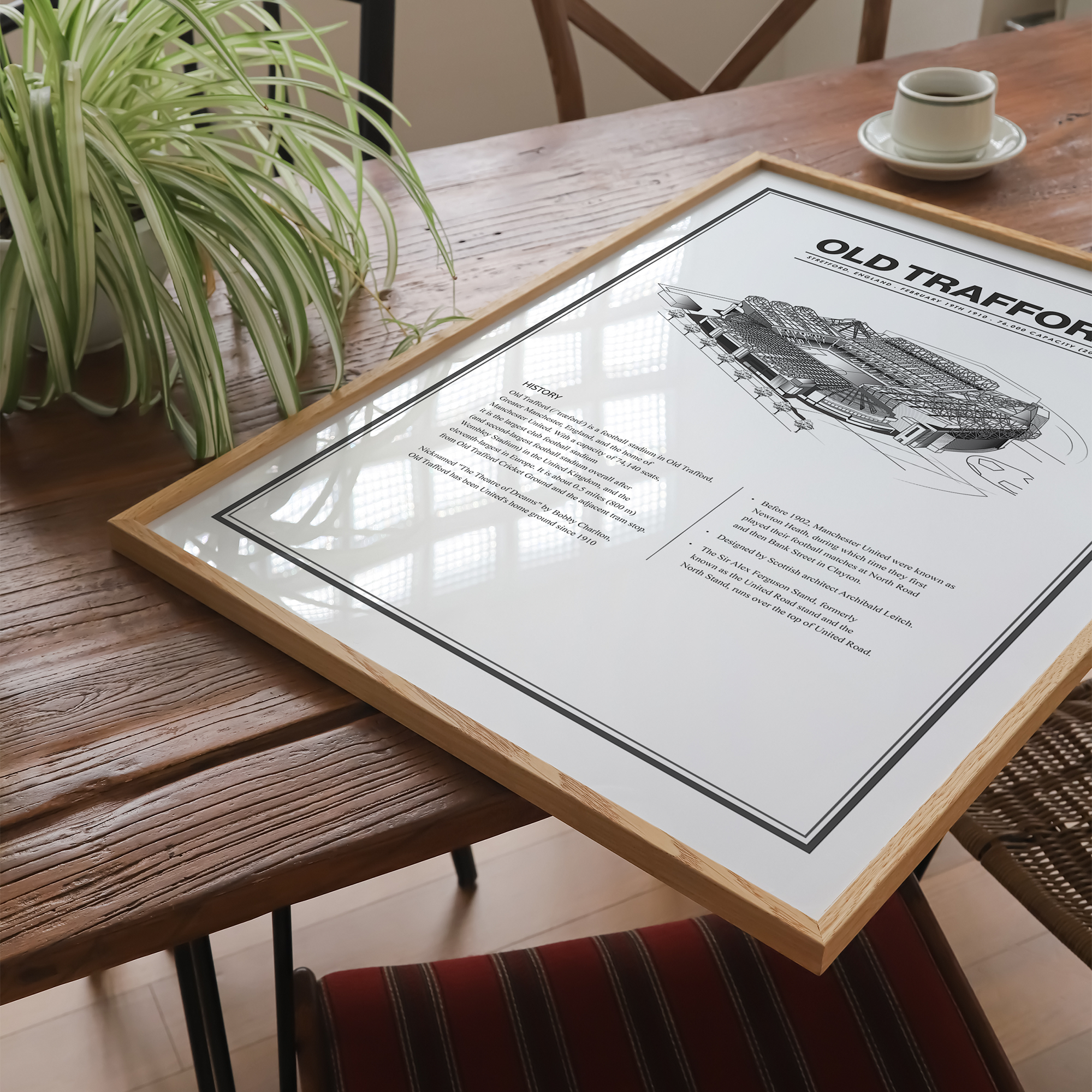 Old Trafford Manchester United – stadion plakat - Just Karikatur