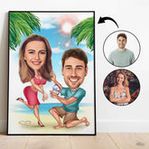 Par tema41 (2 personer) - karikaturtegning efter dine fotos - Just Karikatur