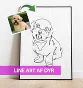 Line art af dyr - tegning efter dine fotos