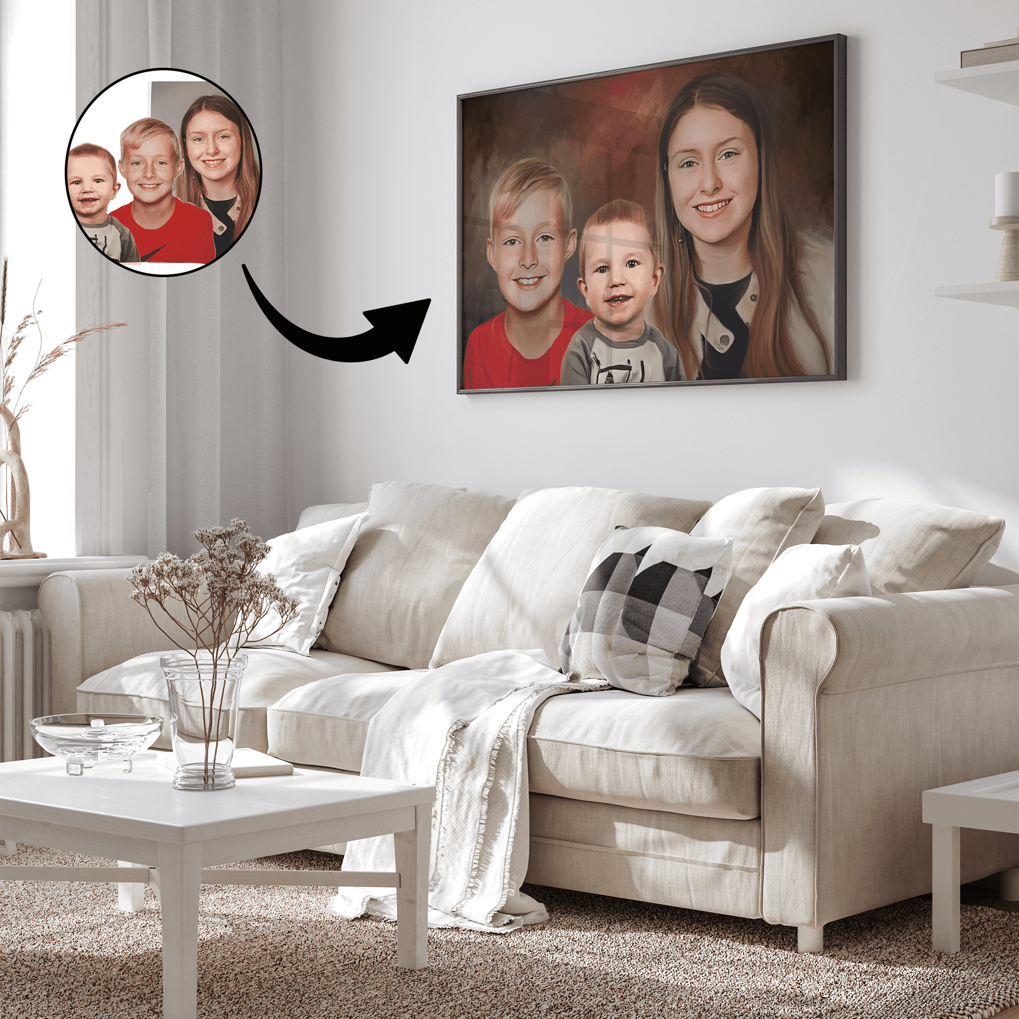 Maleri - efter dine fotos - Just Karikatur