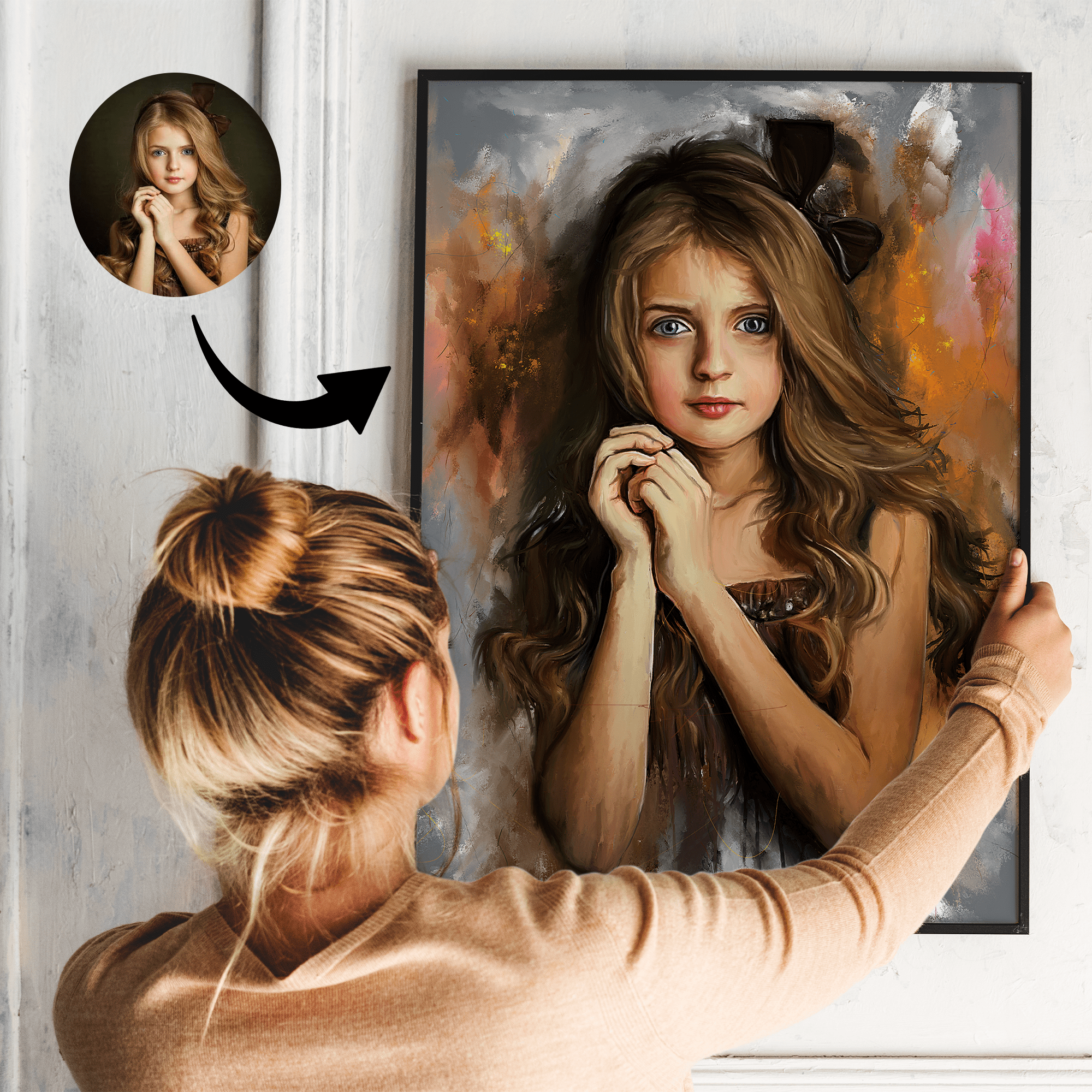 Maleri - efter dine fotos - Just Karikatur