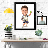 Sports tema65 (1 person) - karikaturtegning efter dine fotos - Just Karikatur