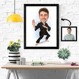 Sports tema22 (1 person) - karikaturtegning efter dine fotos - Just Karikatur