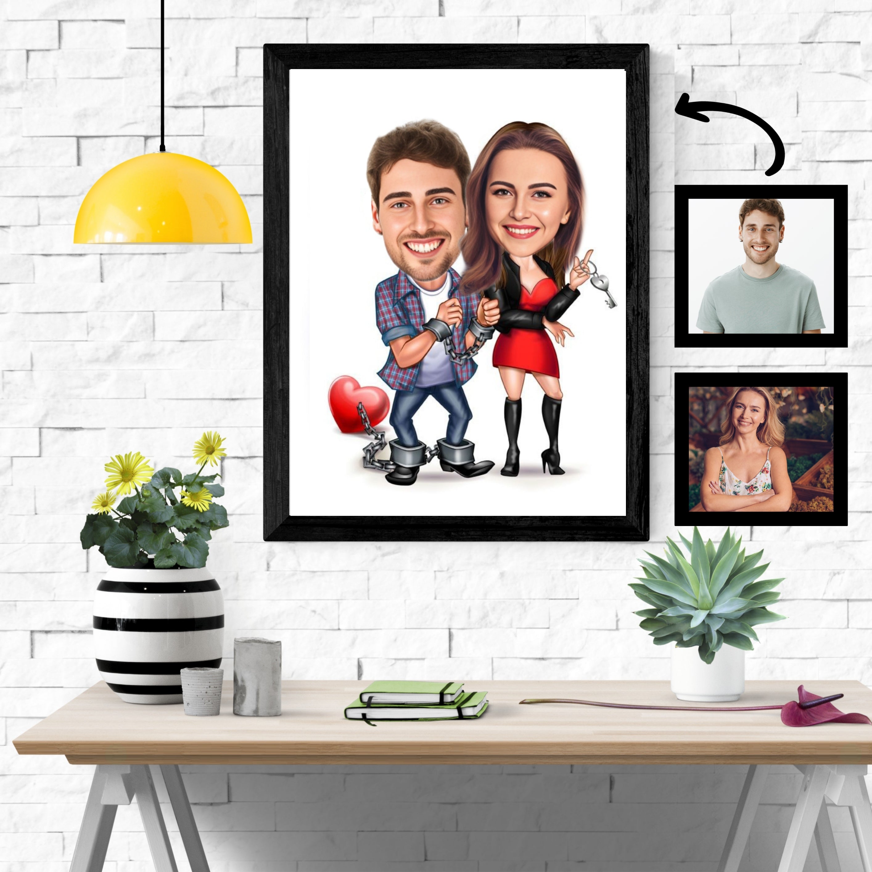 Par tema82 (2 personer) - karikaturtegning efter dine fotos - Just Karikatur