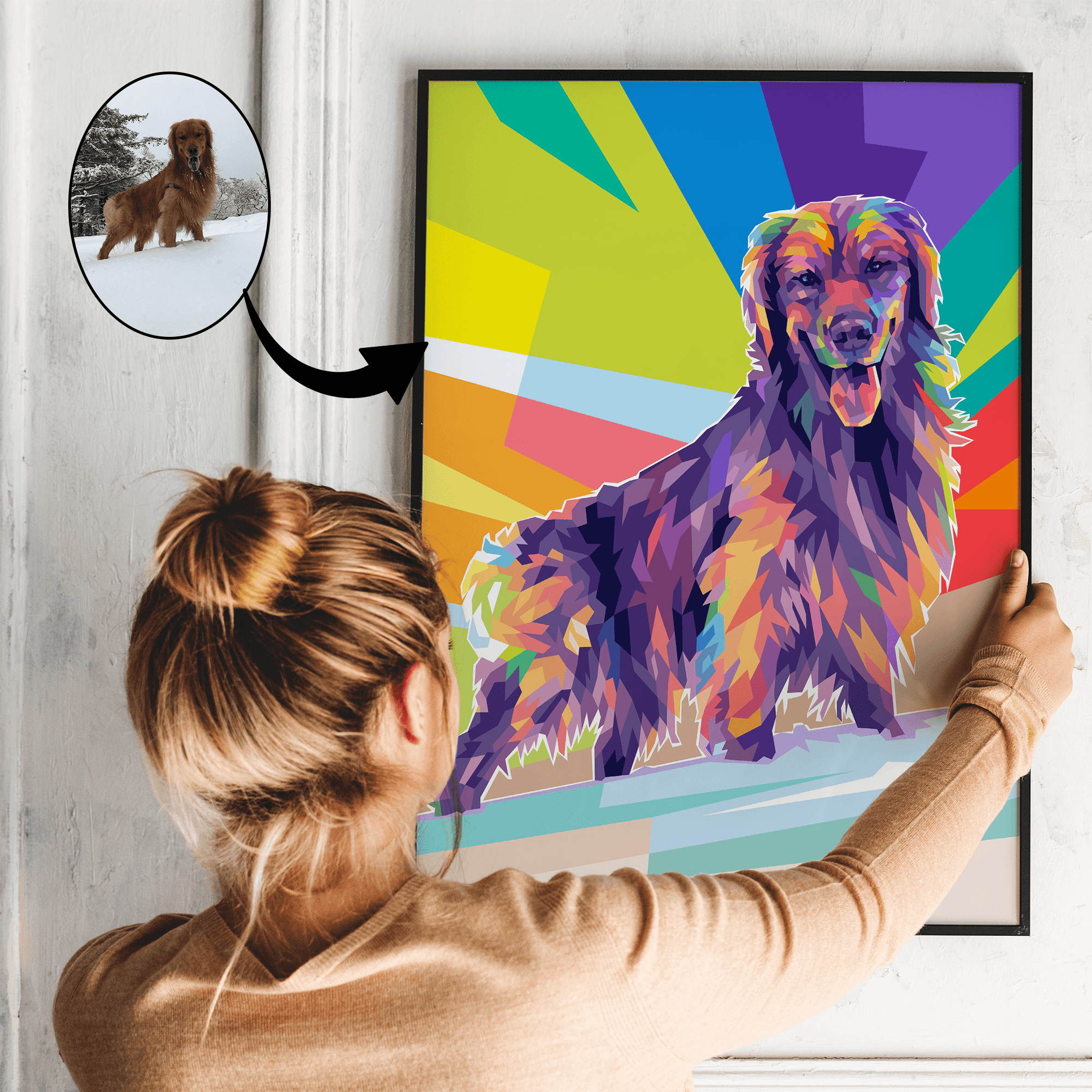 Pop art af dyr - tegning efter dine fotos - Just Karikatur