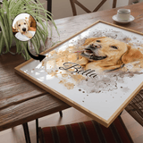 Akvarel af dyr - maleri efter dine fotos - Just Karikatur