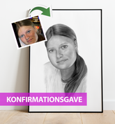 Konfirmationsgave - Portrættegning efter dine fotos
