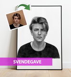Svendegave - Portrættegning efter dine fotos