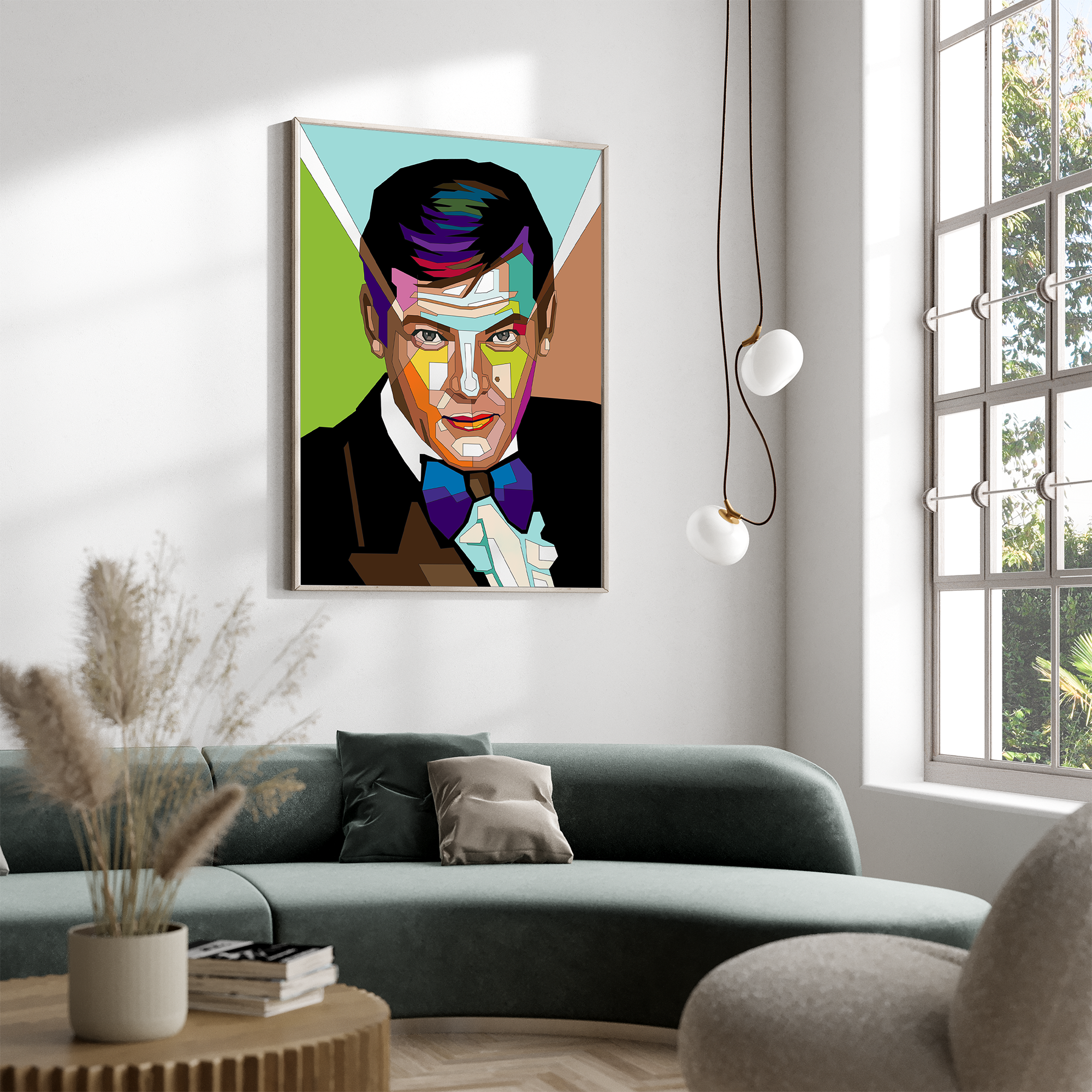 Pop Art Plakat - Roger Moore - Just Karikatur