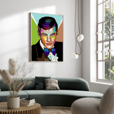 Pop Art Plakat - Roger Moore - Just Karikatur