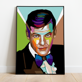 Pop Art Plakat - Roger Moore - Just Karikatur