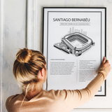 Santiago Bernabau Real Madrid – stadion plakat - Just Karikatur
