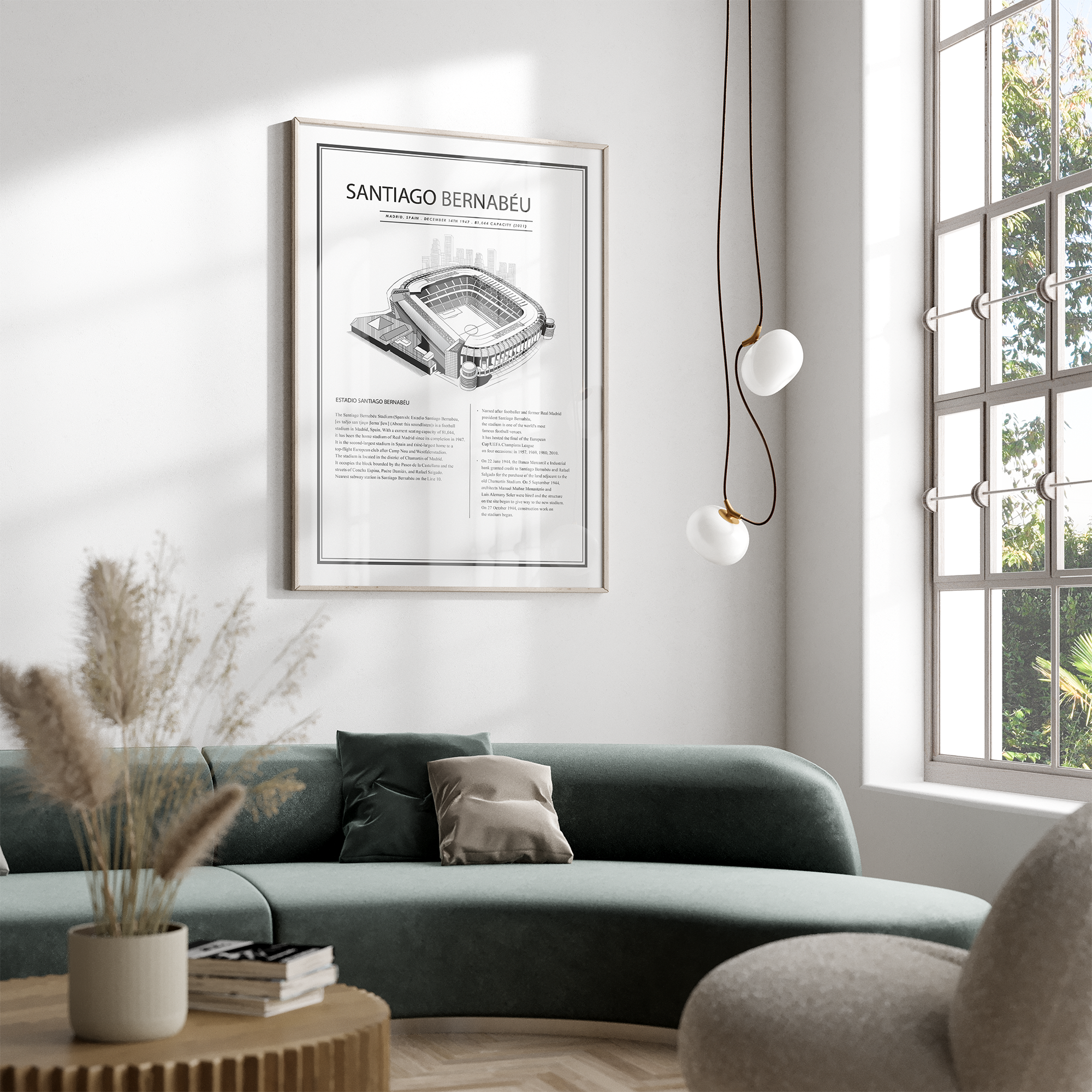 Santiago Bernabau Real Madrid – stadion plakat - Just Karikatur