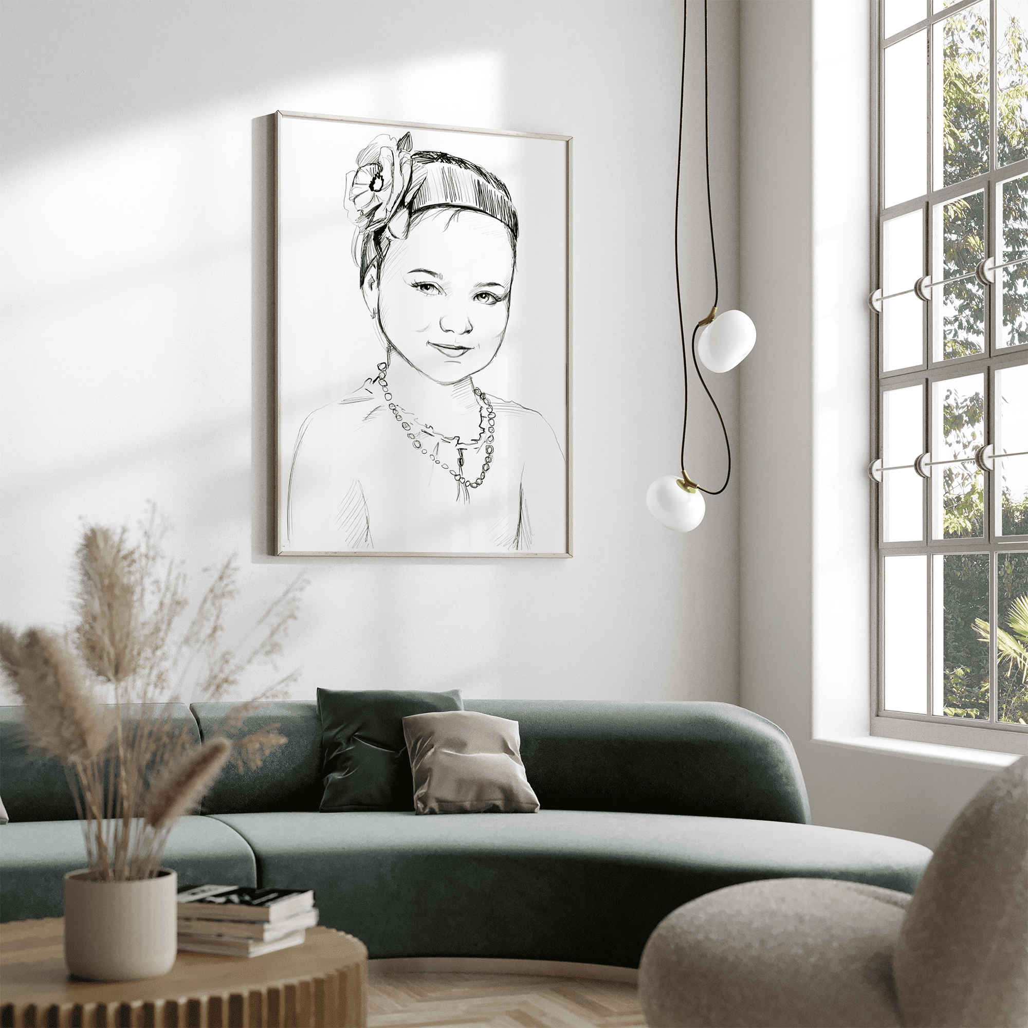 Skitse portræt - tegning efter dine fotos - Just Karikatur