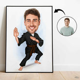 Sports tema22 (1 person) - karikaturtegning efter dine fotos - Just Karikatur