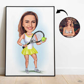 Sports tema8 (1 person) - karikaturtegning efter dine fotos - Just Karikatur