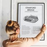 Stamford Bridge Chelsea – stadion plakat - Just Karikatur