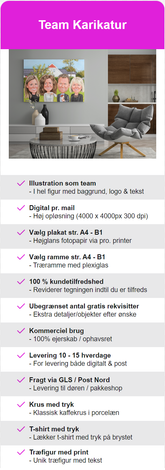 Ejendomsmægler - Team karikaturtegning efter fotos - Just Karikatur