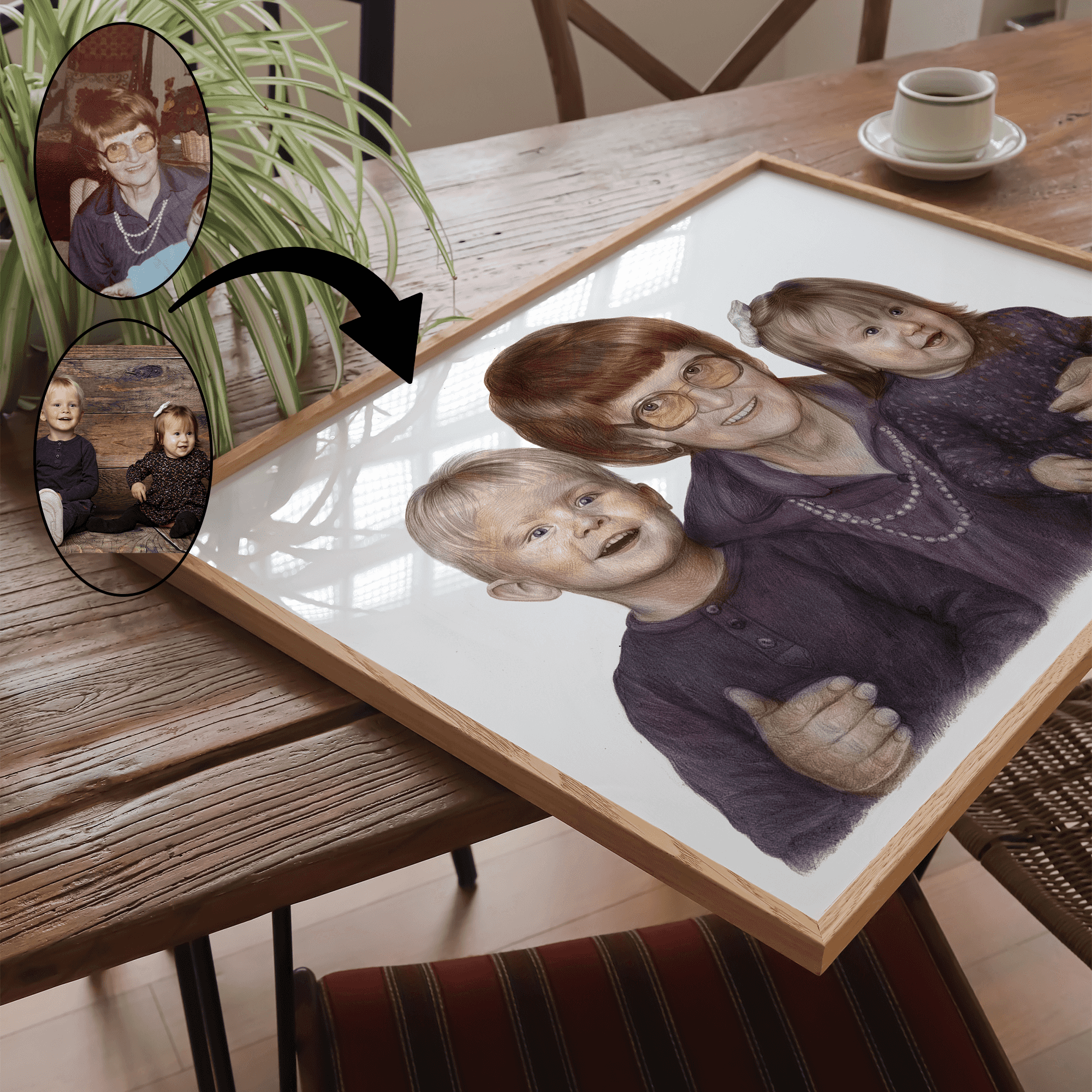 Portrættegning efter dine fotos - Just Karikatur