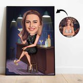 Til hende tema29 (1 person) - karikaturtegning efter dine fotos - Just Karikatur