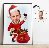 Jul tema10 (1 person) - karikaturtegning efter dine fotos - Just Karikatur