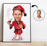 Jul tema19 (1 person) - karikaturtegning efter dine fotos - Just Karikatur