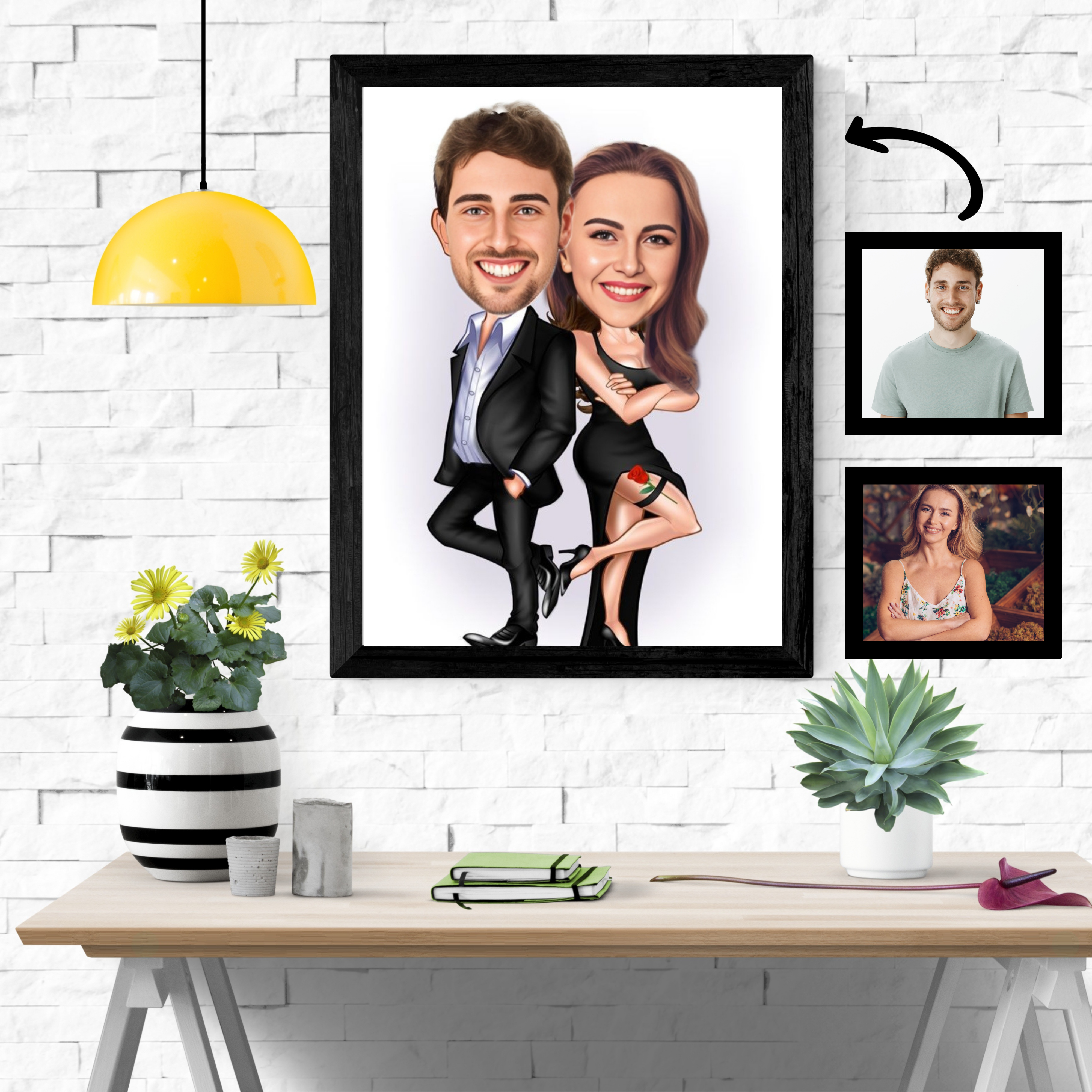 Par tema74 (2 personer) - karikaturtegning efter dine fotos - Just Karikatur